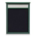 United Visual Products Double Door Enclosed Indoor Letterboard UV1141H-SATIN-BURGUNVL